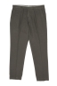 SBU 04133_2023SS Brown soft cotton blend pants with pinces 06
