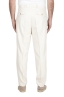 SBU 04134_2023SS Pantalon blanc en coton mélangé doux avec pinces 05