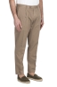 SBU 04138_2023SS Beige soft cotton blend pants with pinces 02