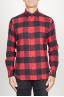 SBU 00981 Classic point collar red and black checkered cotton shirt 01
