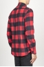 SBU 00981 Clásica camisa roja y negra de cuadros de algodón con cuello de punta  03