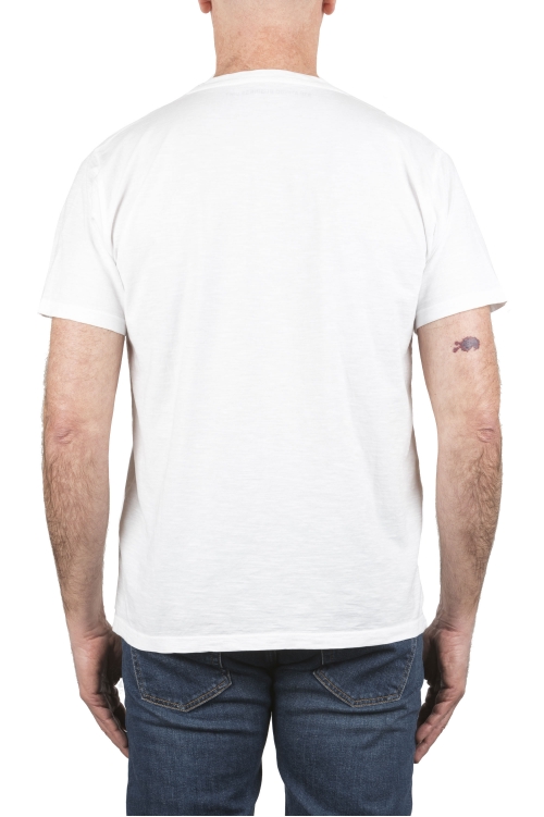 SBU 04161_2023SS T-shirt girocollo aperto in cotone fiammato bianco 01