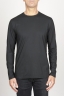 SBU 00984 T-shirt girocollo classica a maniche lunghe in cotone nera 01