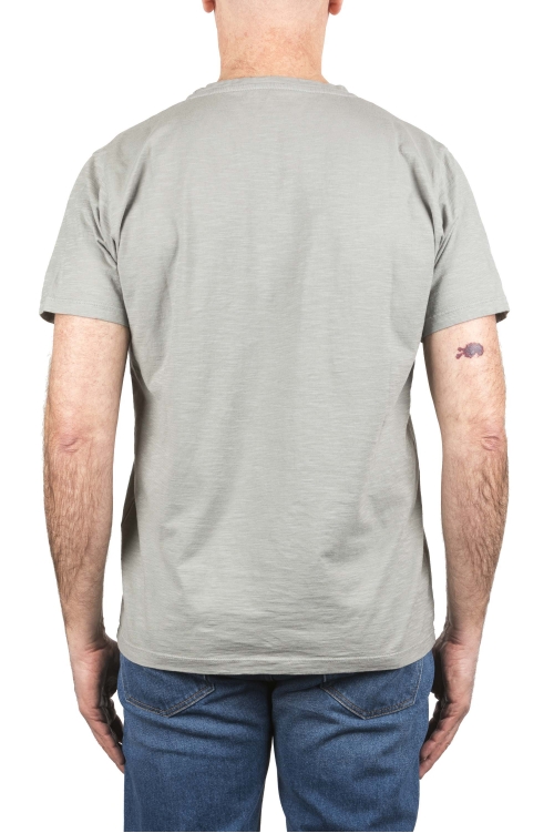 SBU 04170_2023SS T-shirt girocollo aperto in cotone fiammato grigio 01