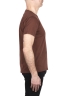 SBU 04173_2023SS Camiseta de algodón flameado con cuello redondo marrón óxido  03