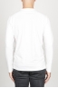 SBU 00985 T-shirt classique blanc à mange long de coton à col rond 04