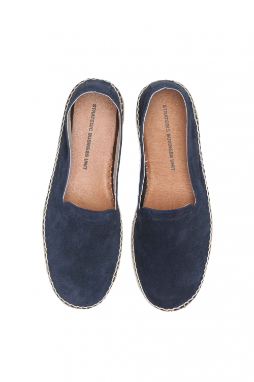 SBU 04187_2023SS Original blue suede leather espadrilles with rubber sole 01