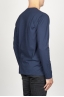 SBU 00986 Camiseta azul clásica de manga larga de algodón en cuello redondo 03