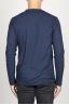 SBU 00986 Camiseta azul clásica de manga larga de algodón en cuello redondo 04