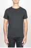 SBU 00987 Clásica camiseta de algodón negra de cuello redondo amplio y manga corta 01