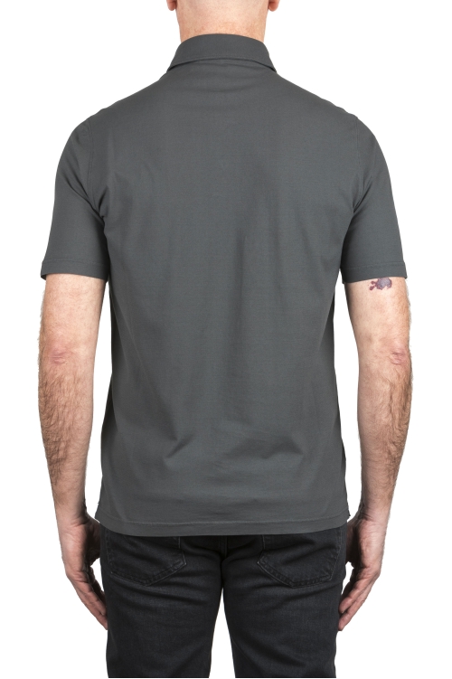 SBU 04218_2023SS Short sleeve grey light cotton polo shirt 01