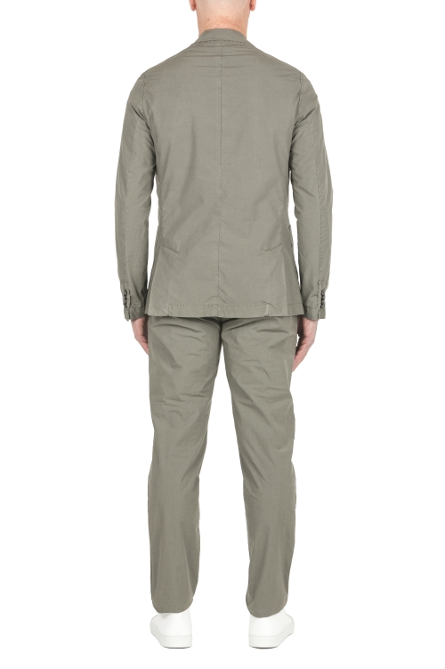 SBU 04261_2023SS Green cotton blend sport suit blazer and trouser 01