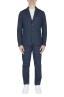 SBU 04262_2023SS Blue cotton sport suit blazer and trouser 01