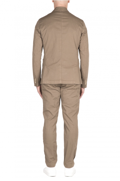 SBU 04265_2023SS Khaki cotton sport suit blazer and trouser 01