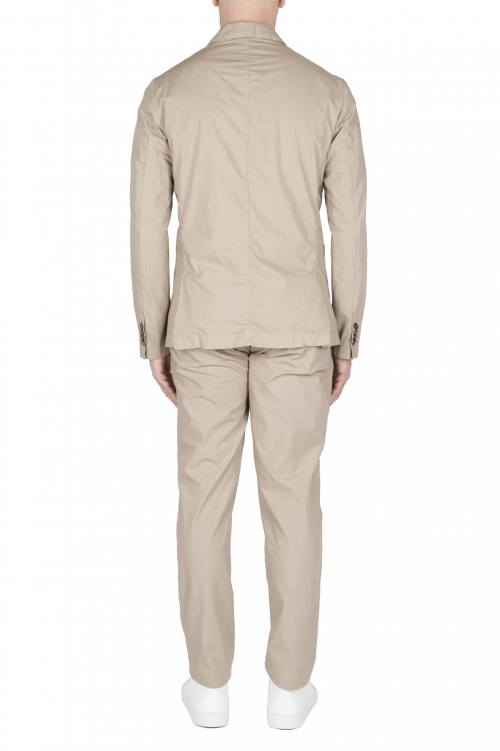 SBU 04269_2023SS Beige cotton sport suit blazer and trouser 01