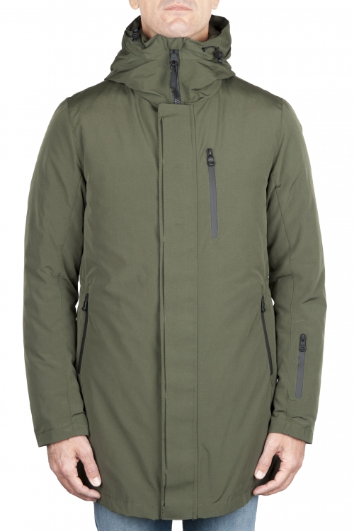 SBU 04501_23AW Thermic waterproof long parka and detachable down jacket green 01