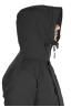 SBU 04502_23AW Parka térmica larga impermeable y chaqueta de plumón desmontable negro 04