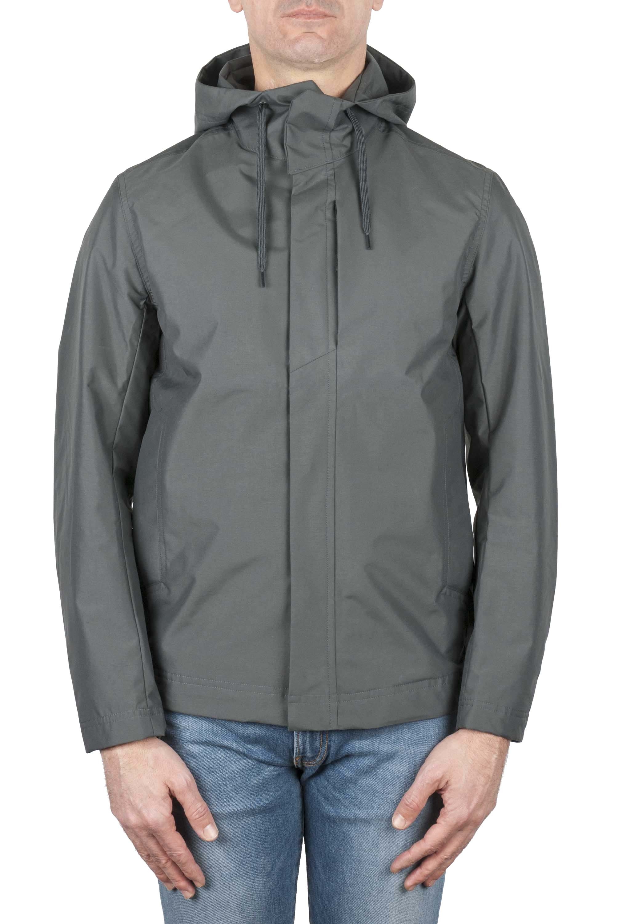 SBU 04517_23AW Technical waterproof hooded windbreaker jacket grey 01