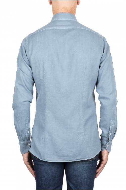 SBU 04523_23AW Light blue cotton twill shirt 01