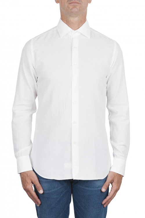 SBU 04527_23AW White cotton twill shirt 01