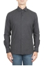 SBU 04541_23AW Plain soft cotton grey flannel shirt 01