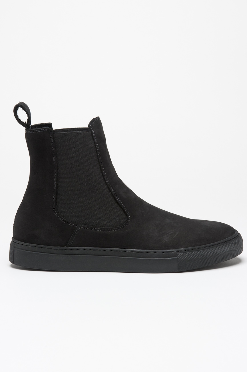 SBU 00994 Classic elastic sided boots in black nabuck leather 01