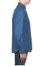 SBU 04542_23AW Camicia classica in cotone tinta con puro indaco blue 03