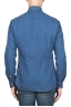 SBU 04542_23AW Camicia classica in cotone tinta con puro indaco blue 05