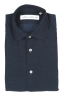 SBU 04543_23AW Natural indigo dyed classic blue cotton denim shirt 06