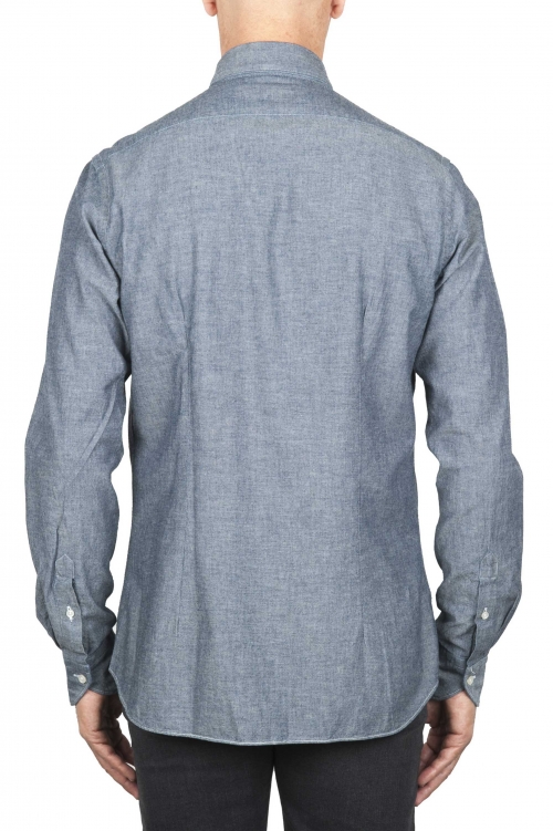 SBU 04544_23AW Classic grey cotton denim shirt 01