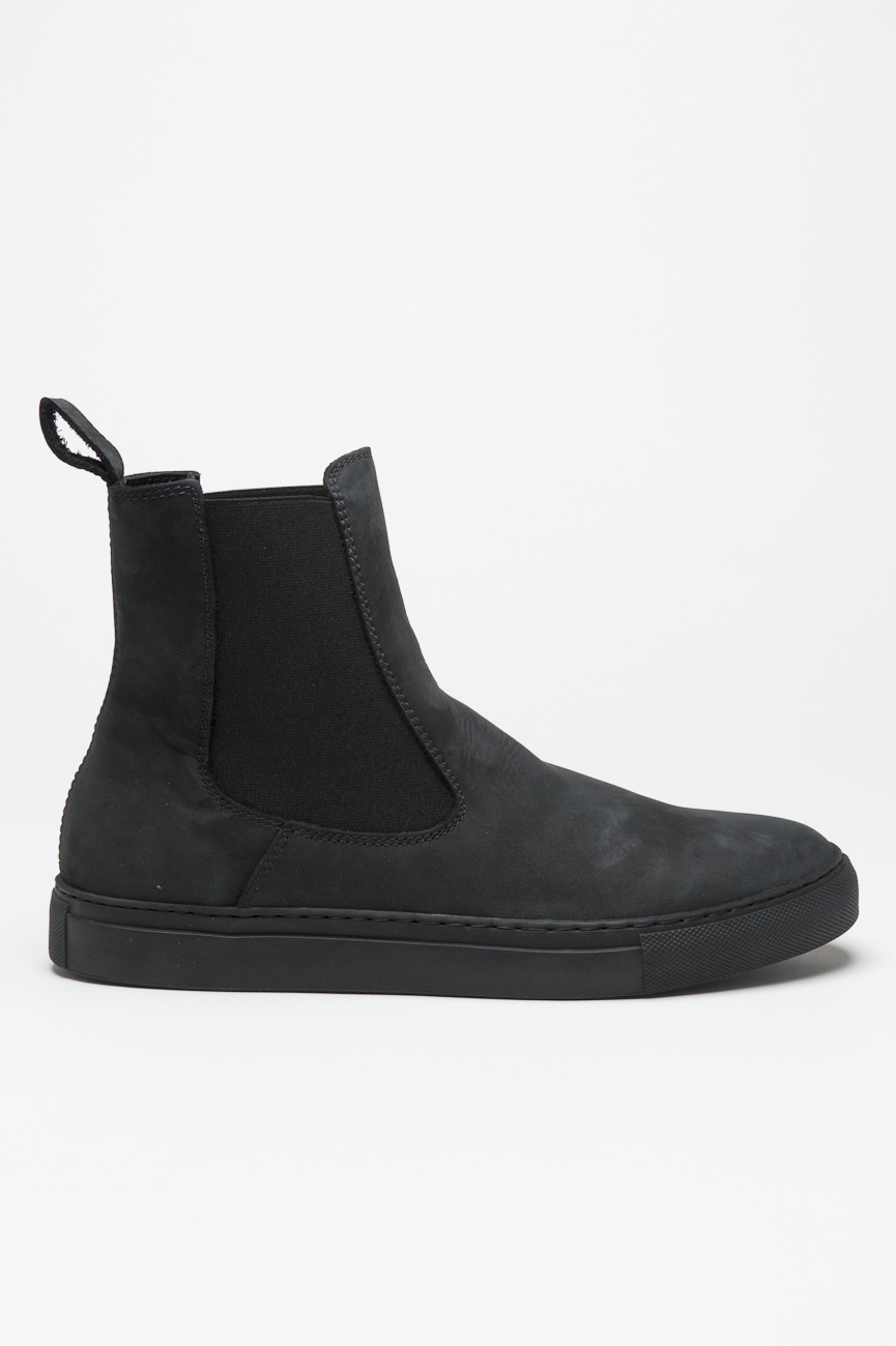 SBU 00995 Classic elastic sided boots in grey nabuck leather 01