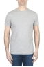 SBU 04551_23AW T-shirt mélangé gris à col rond imprimé à la main 04
