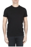 SBU 04552_23AW T-shirt noir à col rond imprimé à la main 04