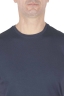 SBU 04555_23AW T-shirt girocollo blu stampata con logo SBU 05