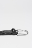 SBU 00997 Belt in black calfskin braided leather adjustable buckle closure 1.4 inches 02
