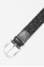 SBU 00997 Belt in black calfskin braided leather adjustable buckle closure 1.4 inches 03