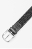 SBU 00997 Belt in black calfskin braided leather adjustable buckle closure 1.4 inches 04