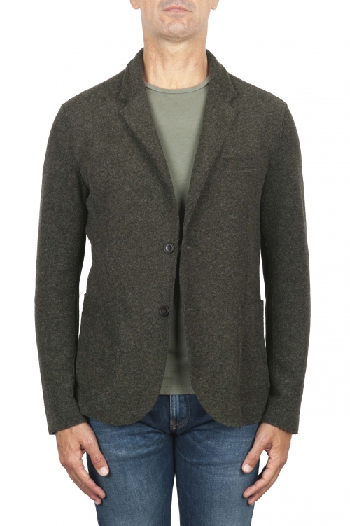 SBU 04571_23AW Green wool blend sport jacket unconstructed and unlined 01