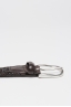 SBU 01003 Belt in brown calfskin braided leather adjustable buckle closure 1.4 inches 02