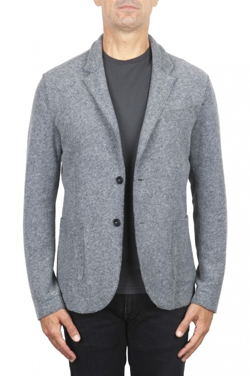 SBU 04577_23AW Grey wool blend sport jacket unconstructed and unlined 01