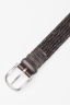 SBU 01003 Belt in brown calfskin braided leather adjustable buckle closure 1.4 inches 04