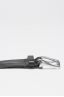 SBU 00998 Cintura in pelle di vitello lavata nera con fibbia di metallo 3.5 cm 02