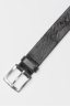 SBU 00998 Cinturón cierre de hebilla ajustable en cuero lavado negro 3.5 cm 03