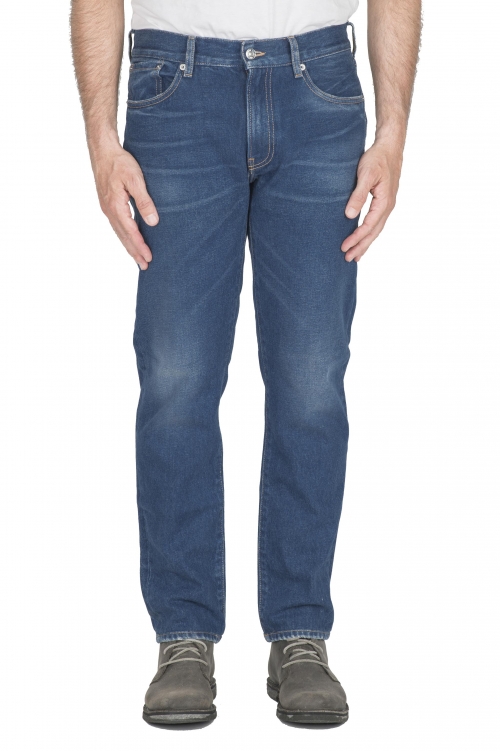 SBU 04589_23AW Blue jeans stone washed in cotone tinto indaco 01