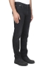 SBU 04595_23AW Natural ink dyed stone washed black stretch cotton jeans 02