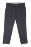 SBU 04601_23AW Pantalón clásico de algodón elástico azul con pinzas 06