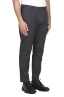 SBU 04603_23AW Pantalon classique en coton stretch gris avec pinces 02