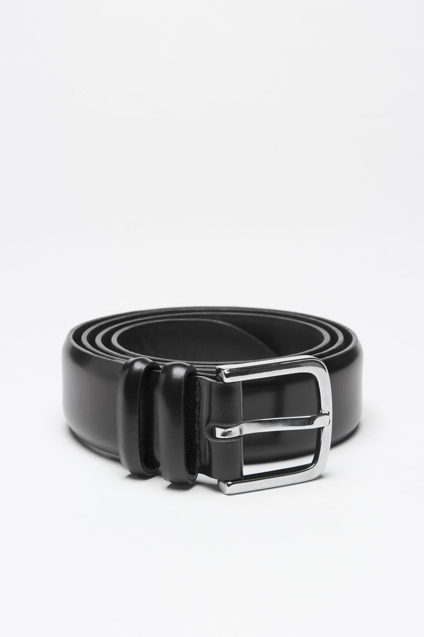 SBU 00999 Cintura classica orciani for sbu in pelle nera 3 cm 01