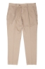 SBU 04604_23AW Pantalón clásico de algodón elástico beige con pinzas 06