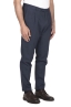 SBU 04606_23AW Pantalón clásico de algodón elástico azul con pinzas 02